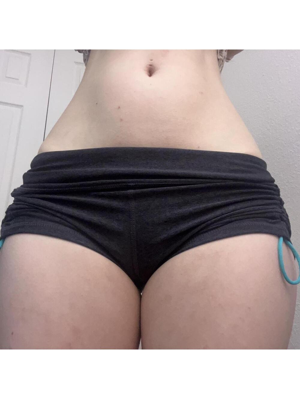 grey & teal mini gym shorts